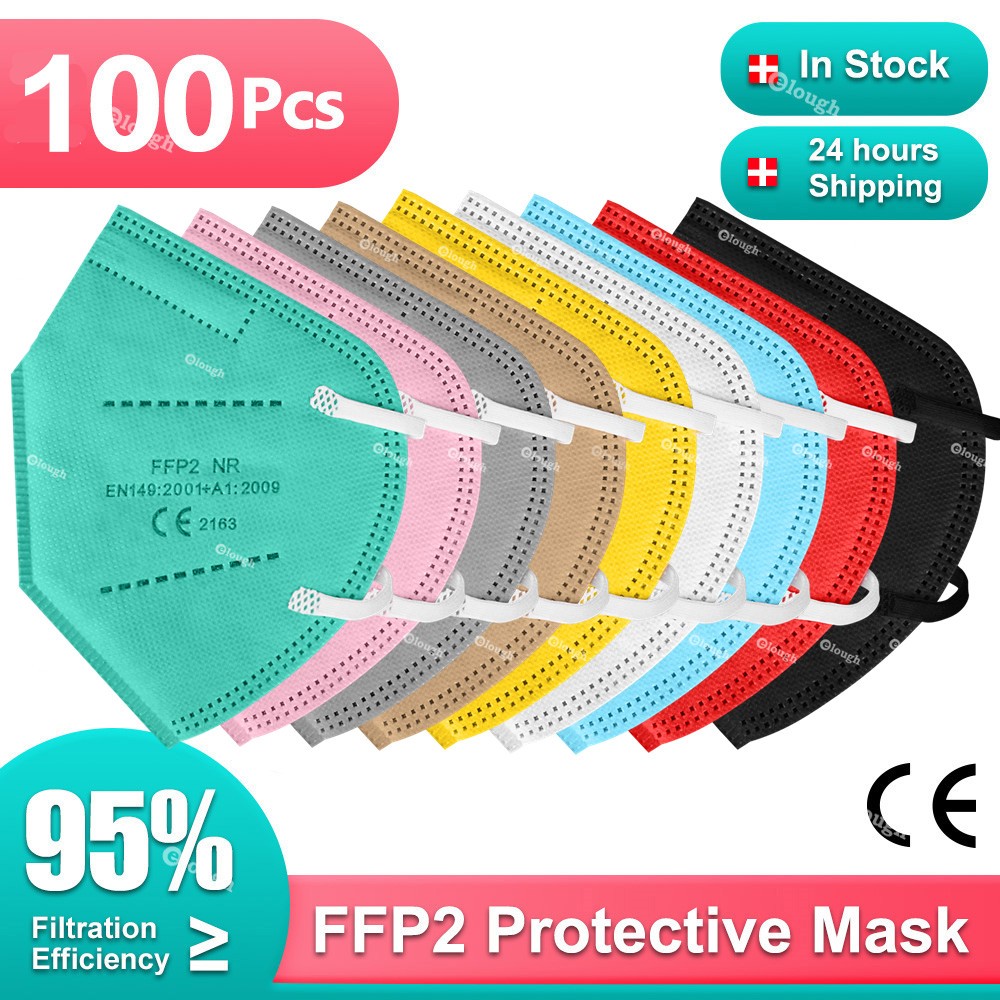 أقنعة كولورس ffp2 KN95 mascarilla ffp2 هومولوكادا إسبانيا ffp2fan 5 طبقات CE الكبار fpp2 المعتمدة قناع ffp 2 mascherina ffpp2