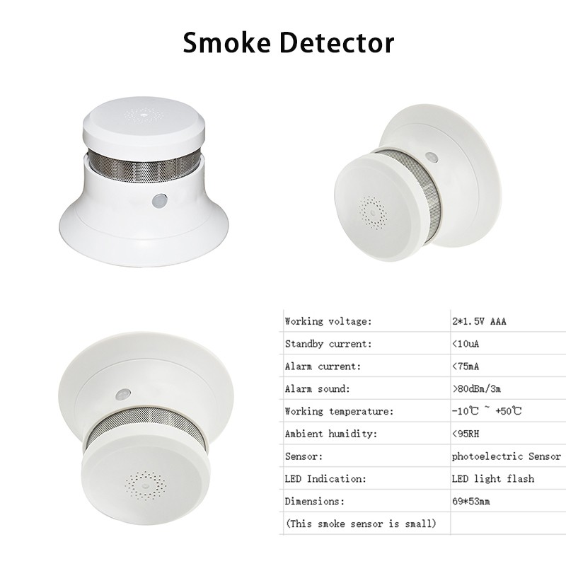 2 in 1 Wireless Carbon Monoxide Detector Smoke Sensors Co-Warner Fire Secor Alarm 85dB Built in Voice Promp Digital LCD Display