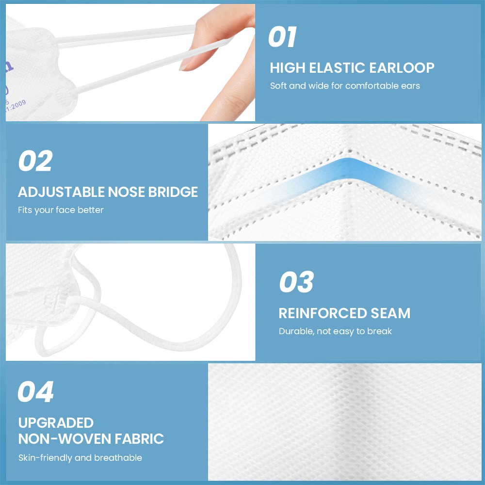 أقنعة Mascarillas FFP2 KN95 Mascarilla FPP2 homology ada Europa CE 4 رقائق ffp2قناع الجهاز التنفسي FPP2 الكورية Masken FFP 2 FFPP2