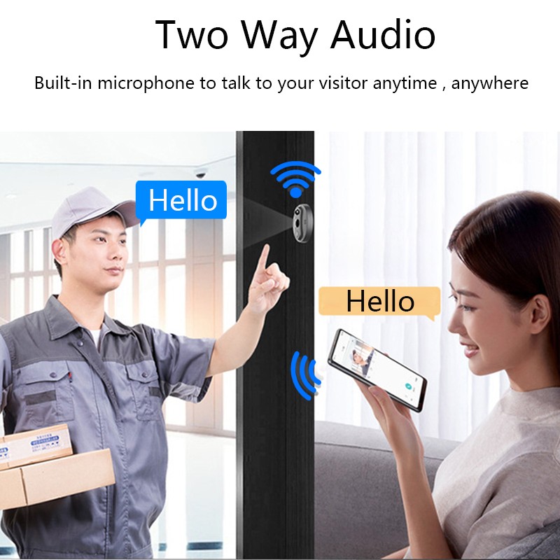 Wifi Video Door Peephole Camera Doorbell Viewer With LCD Monitor Night Vision Tuya APP Remote Control Apartment Home Security