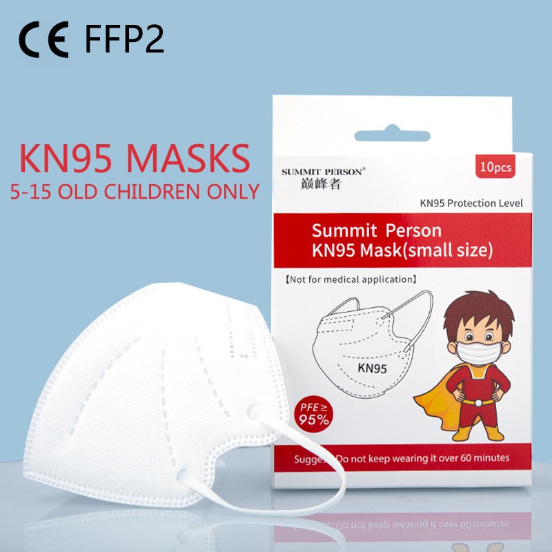 Kids Mask 5 Layers KN95 Kids 4-14 Age Dustproof Face Mask Dustproof For Kids Boys Girls FPP2 European Respirator FPP3