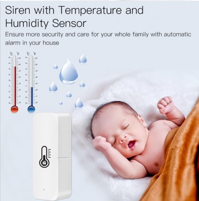 Tuya Smart Temperature Humidity Sensor ZigBee 3.0 Smart Home Thermometer Works with Alexa Google Assistant