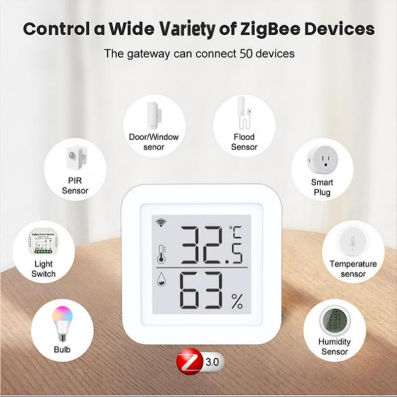 Tuya WiFi Temperature Humidity Sensor With LCD Screen Indoor Thermometer Hygrometer Smart Life Thermometer Alexa Google