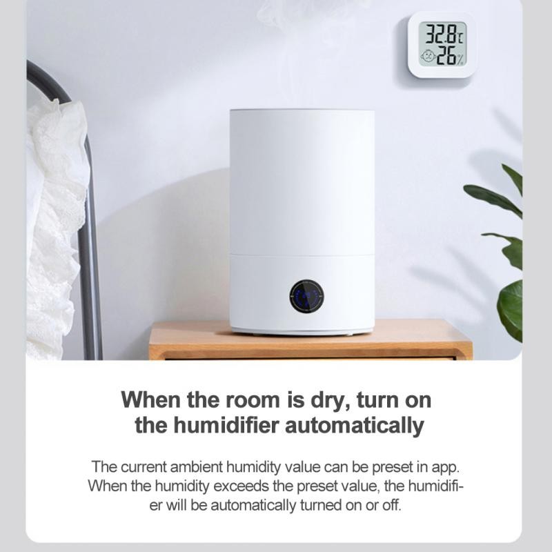 Tuya ZigBee Temperature Humidity Sensor Multifunction Automatic Electronic Thermometer Monitor Smart Home Remote Control Sensor