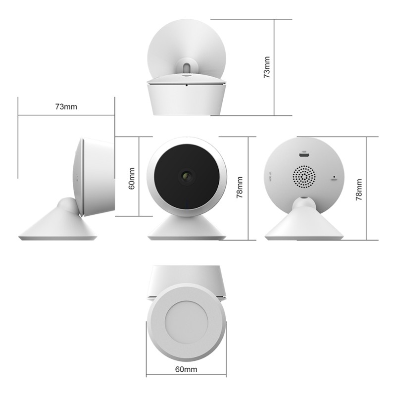 Arente Mini Security Camera 1080P Night Vision Crying Monitor Indoor Security Webcam With 2.4G WiFi