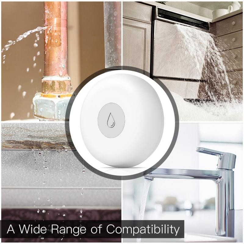 Smart Water Leak Detector Flood Sensor Flooding Alert Security Alarm System App Remote Control Long Battery Life