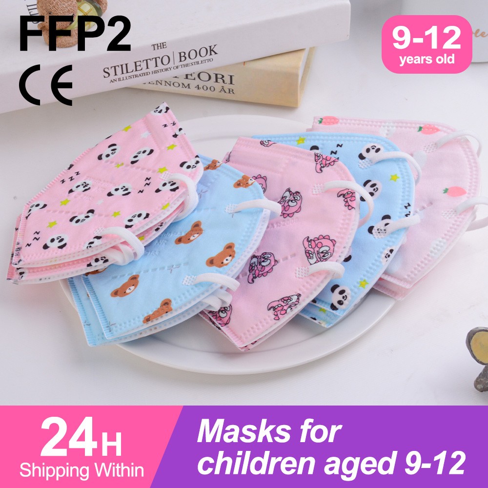 5 طبقات اقنعة الاطفال fpp2 niños CE KN95 FFP2 قناع قابل لإعادة الاستخدام 9-12 سنة الاطفال infantil Mascarillas masques ffpp2 enfants masque