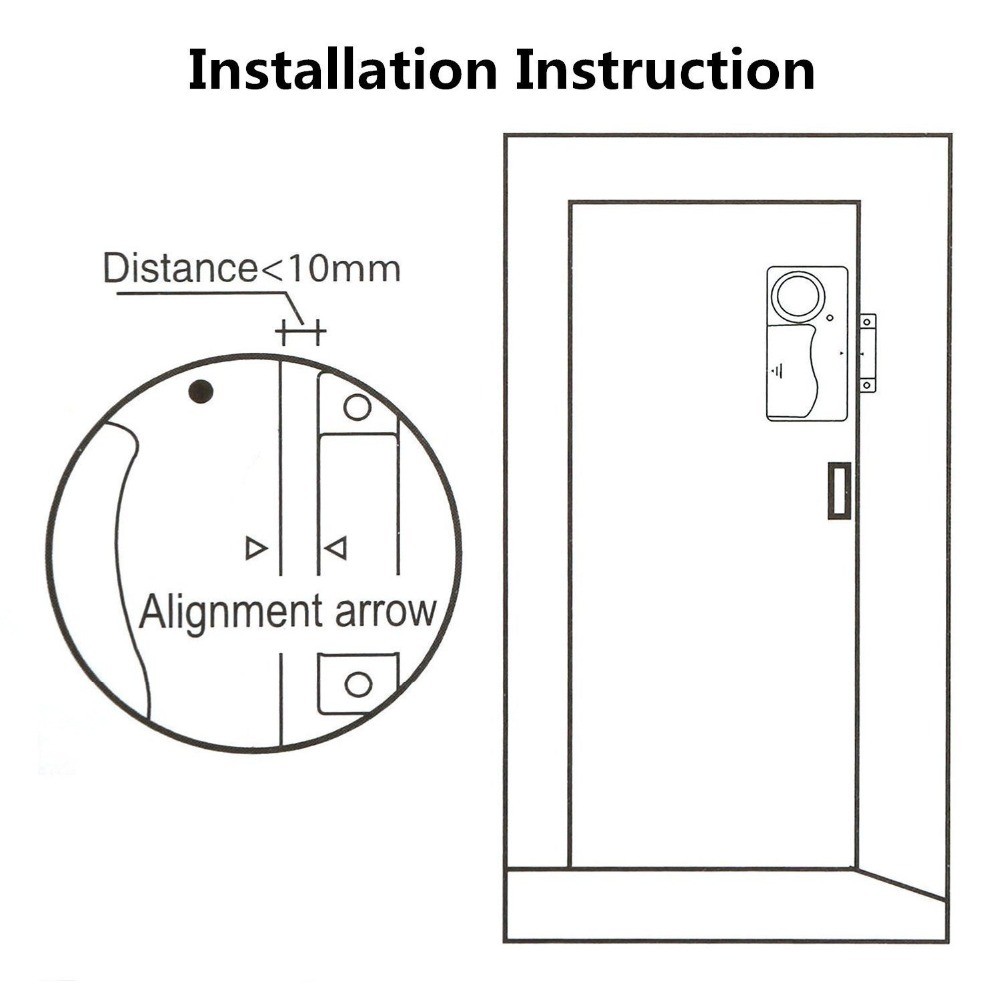 Awapow Refrigerator Wireless Alarm Door and Window Delay Induction Security Alarm Anti-theft System Set Smart Home Magnetic Door