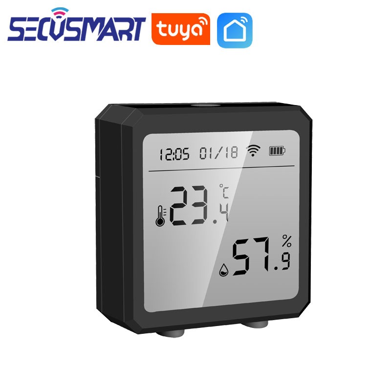 2022 Tuya Wifi Smart Temperature Sensor Humidity Sensor Indoor Thermometer LCD Display Alexa Google Home Support