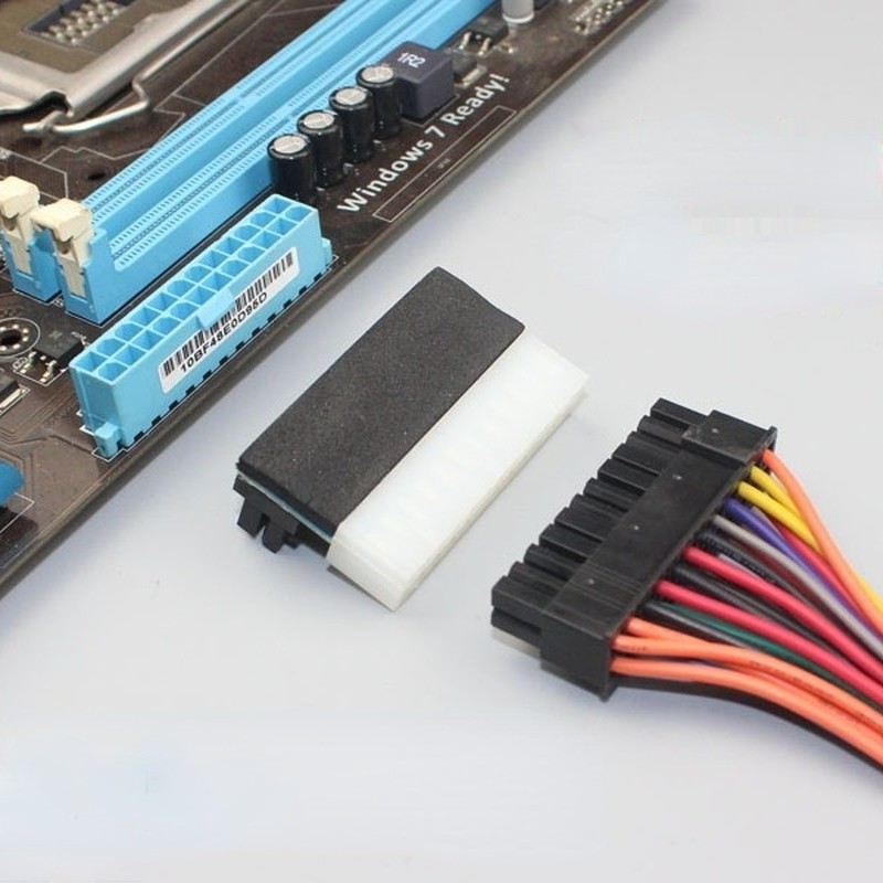 ATX 24Pin 90 Degree 24 Pin to 24pin Power Plug Adapter Motherboard Power Connectors Modules for Power Supply Cables