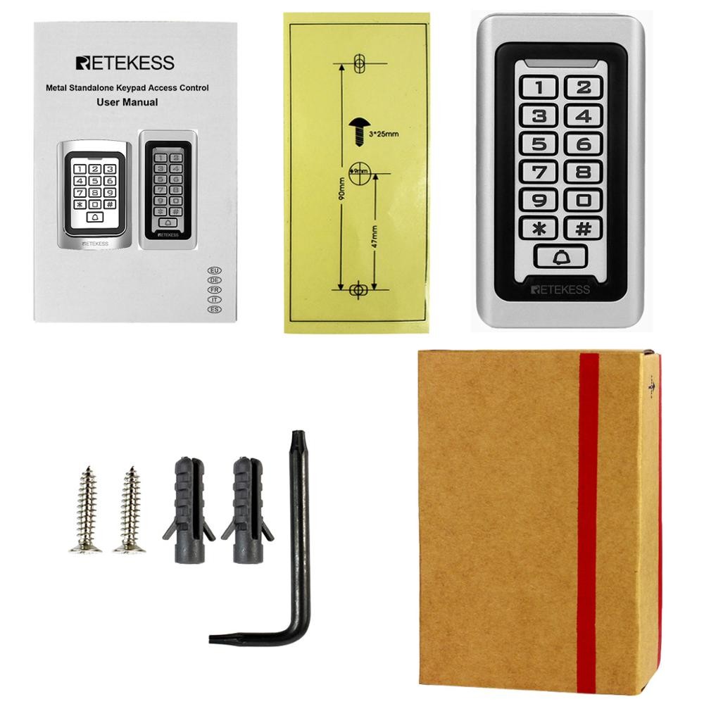 RETEKESS T-AC03 RFID Door Access Control System IP68 Waterproof Standalone Magnetic Card Keypad With 2000 Users