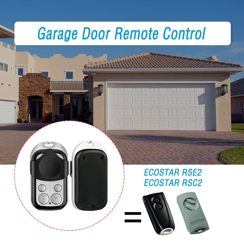 ECOSTAR HORMANN RSE2/RSC2 433MHz Rolling Code Remote Control Ecostar Remote Controls with Battery