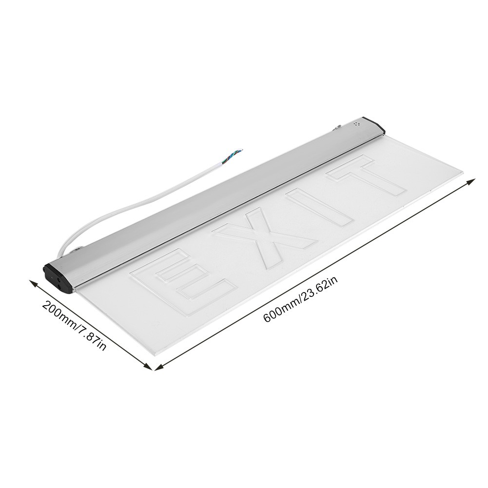 Brand New AC220V 3W LED IP30 600x200mm/23.62x7.87in Emergency Exit Evacuation Indicator Light