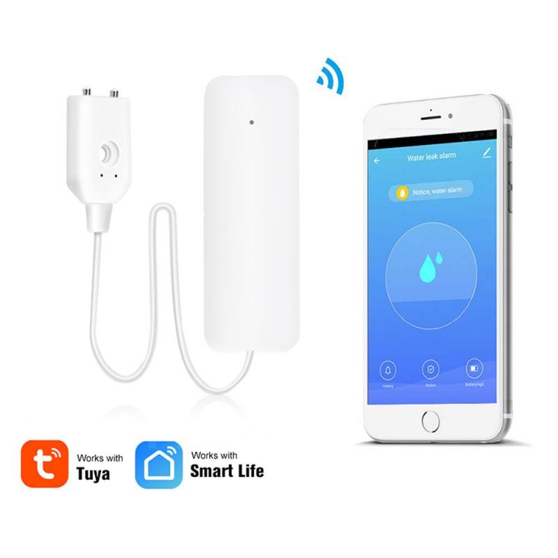 Tuya Water Leak Alarm Wifi/Zigbee Water Leak Detector Flood Alert Overflow Smart Home Security Alarm System Work With Smart Life