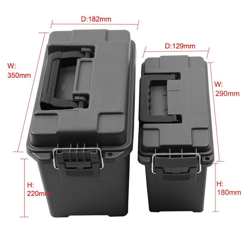 2022 Plastic Ammo Box Storage Military Style 30/50 Ammo Can Tactical Bullet Box Lightweight High Strength Ammo Accessory Crate