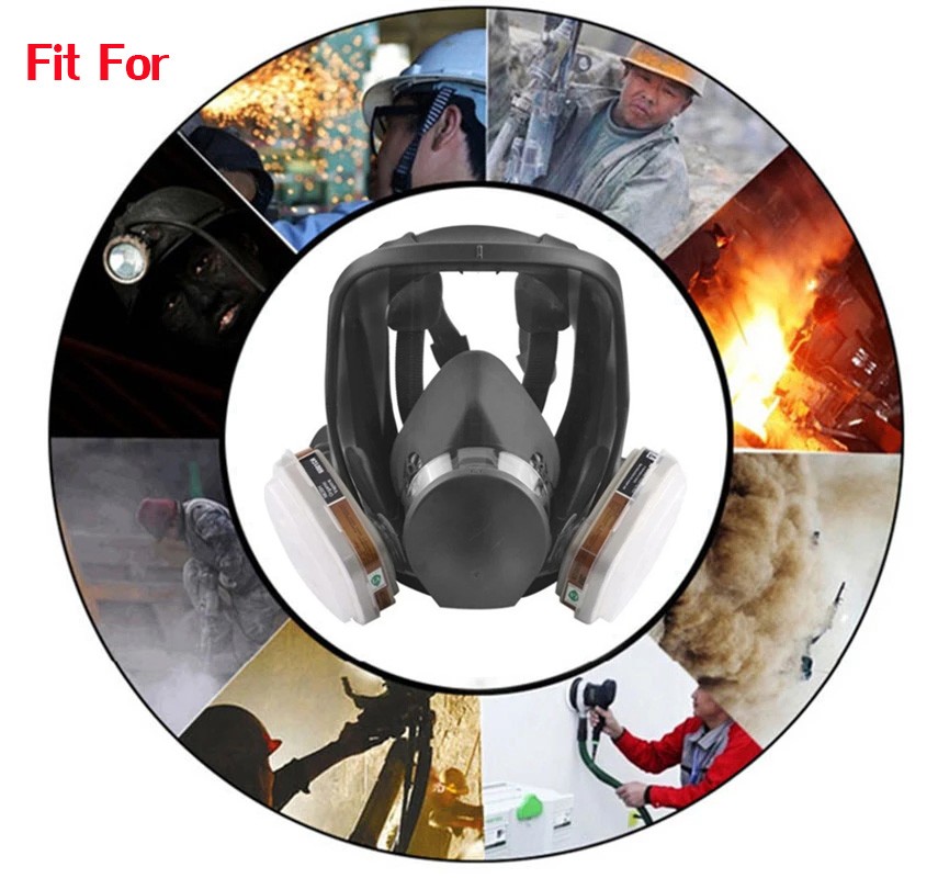 Protection 3/15/17 in 1 Safety Respirator Gas Mask Same For 6800 Gas Mask Painting Spraying Full Face Face Respirator