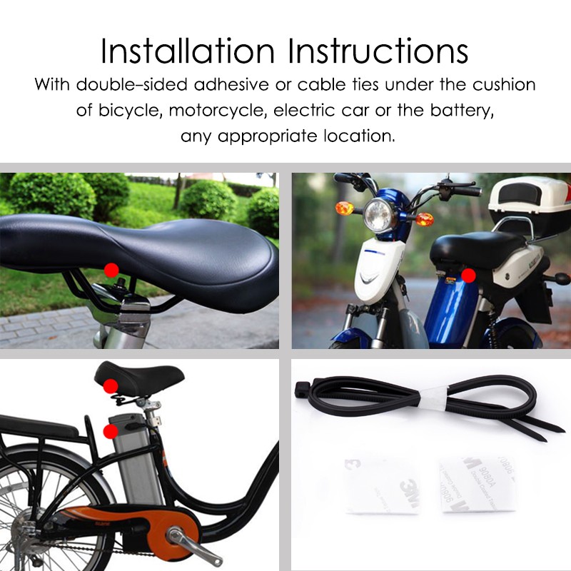 2022 Marlboze Waterproof Remote Control Motorcycle Electric Car Vehicle Security Anti-lost Reminder Vibration Warning Alarm