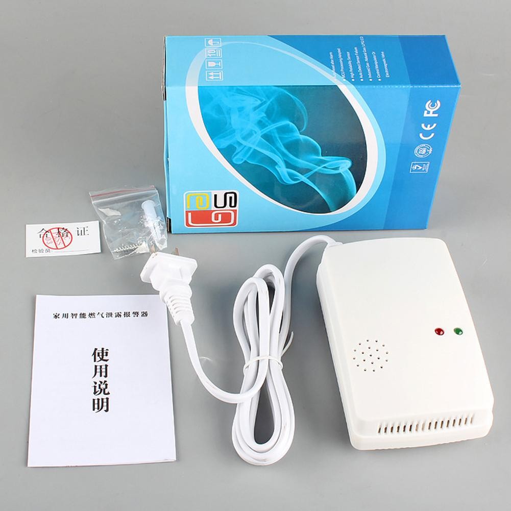 AT-300 Gas Leak Detector Combustion Propane Butane 220V 50Hz Natural Gas Sensitive Alarm Detector Home Security Sensitive Detector