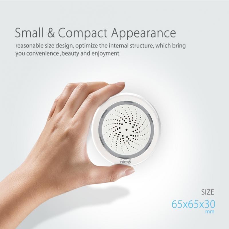 Tuya 3 in 1 WiFi Alarm Siren with Temperature Humidity Sensor Smart Home Wireless Sound Light Alarm Smart Life APP Push