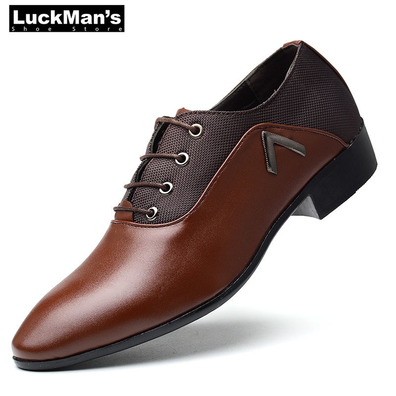 Brand Men Shoes High Quality Oxfords British Style Men Faux Leather Dress Shoes Formal Business Shoes Men Flats Plus Size 38-48