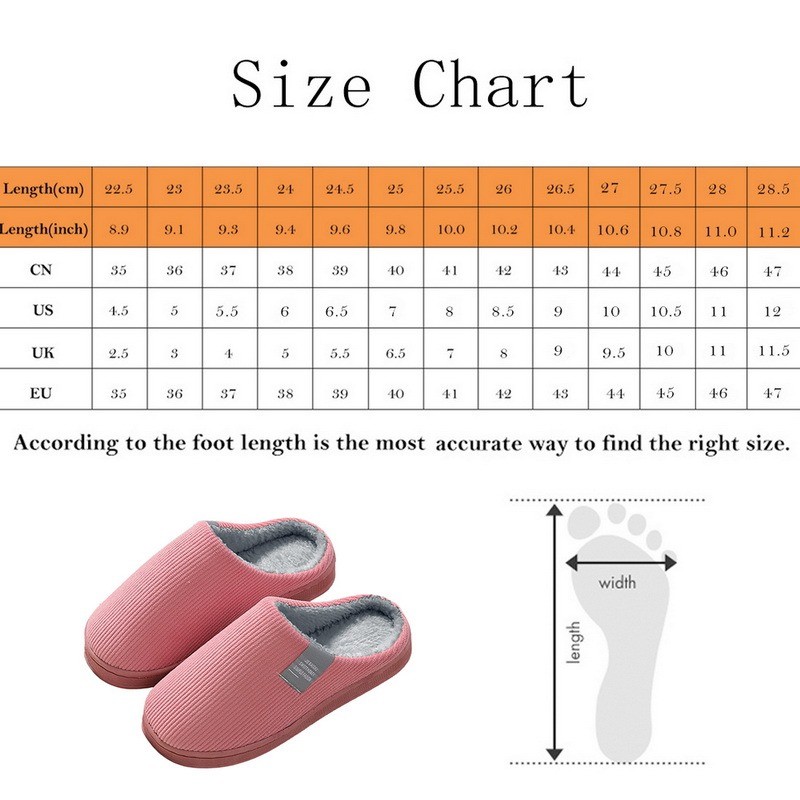 Men Slippers Solid Color Autumn And Winter Home Slippers For Men Warm Indoor Beadroom Slides Men Stripe Cotton Slippers