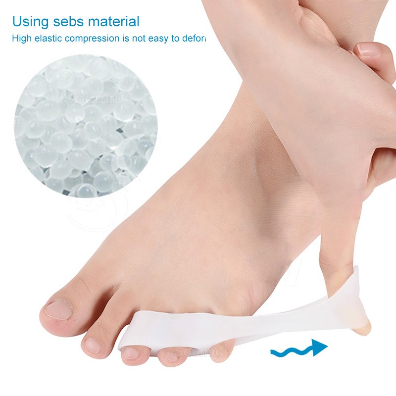 1 Pair Silicone Gel Toe Spacer Insoles For Women High Heel Side Pain Relief Orthopedics Shoe Protector Sole Plantillas