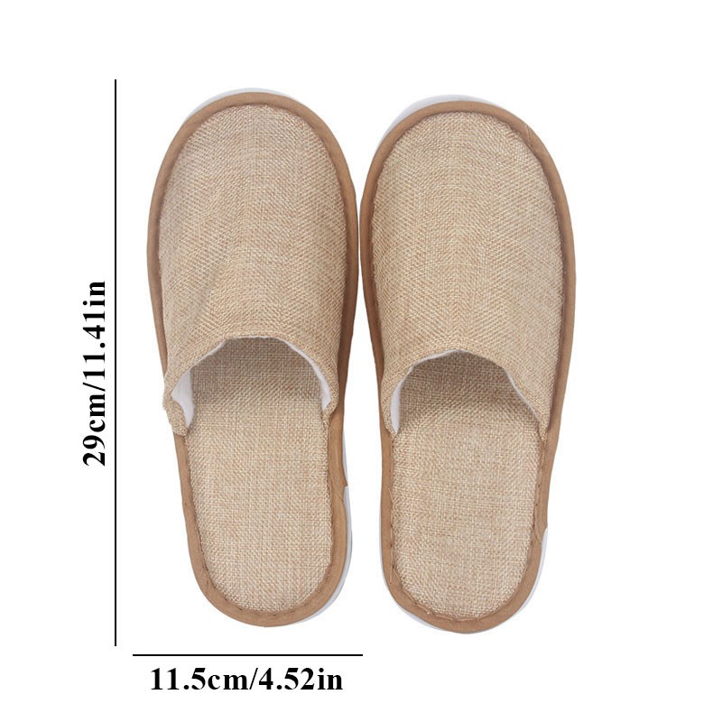 2021 New Simple Unisex Cotton and Linen Slippers Hotel Travel Spa Portable Men Slippers Disposable Home Indoor Guest Slippers