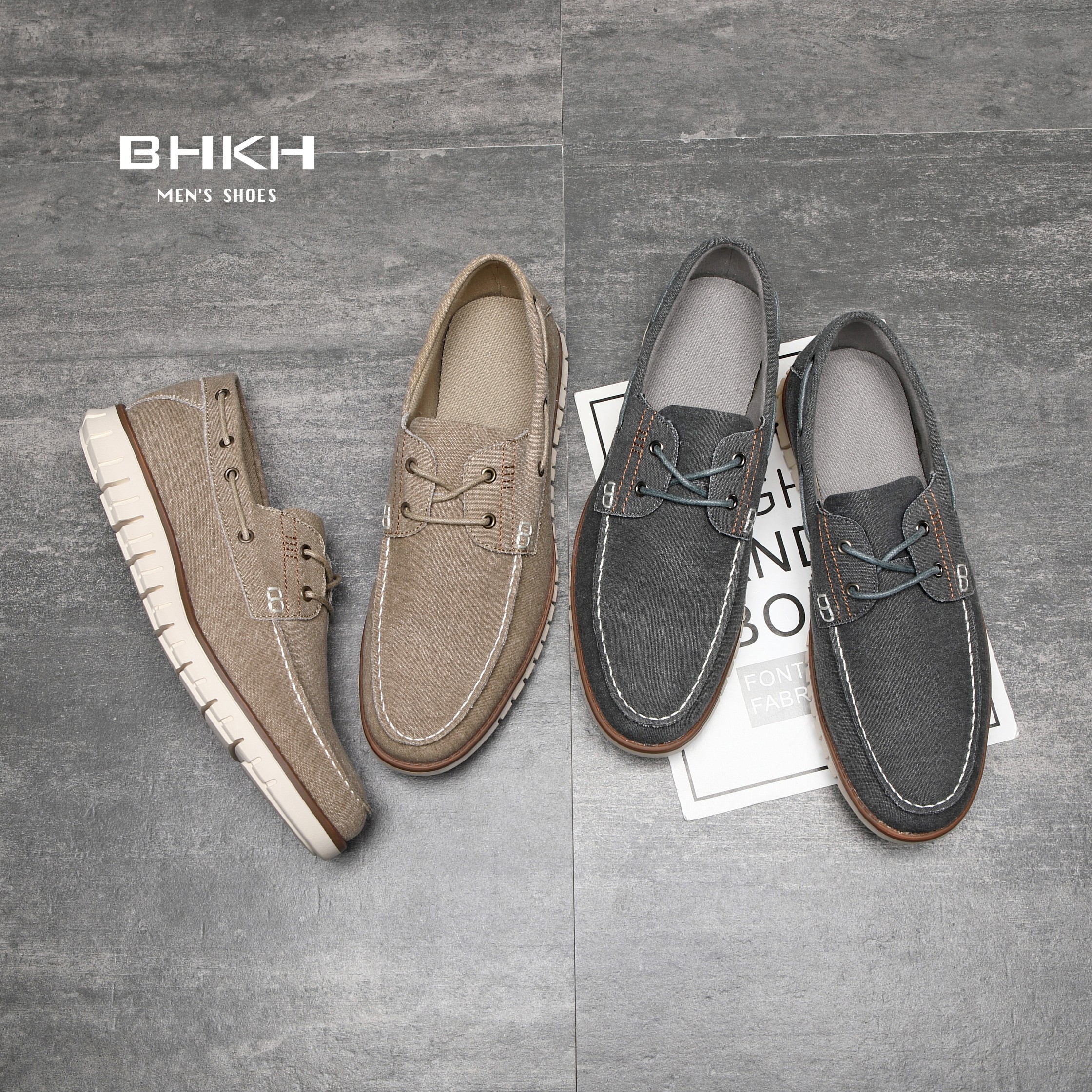 BHKH 2022 Autumn Canvas Loafers Shoes Fashion Men Casual Shoes Comfortable Smart Casual Shoes Office Work Footwear Men Shoes