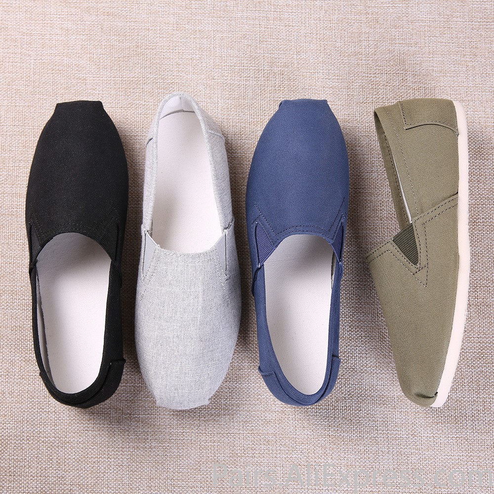 Spring Summer Men Casual Shoes Canvas Fabric Male Loafers Shallow Comfortable Breathable Light Unisex Shoes High Qualitity