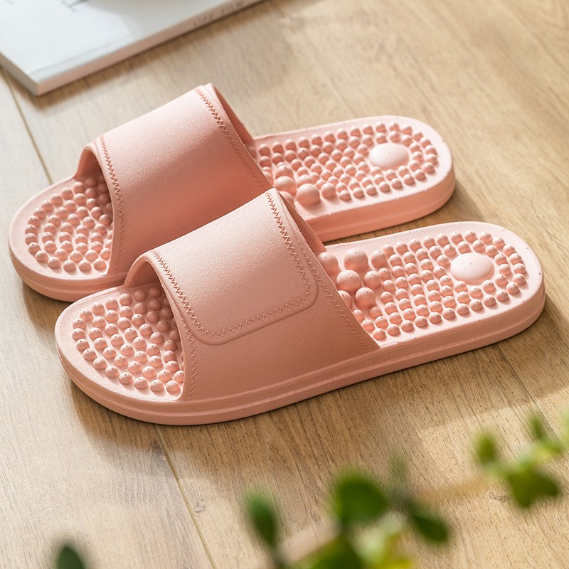 2022 Massage Slippers Women Sandals Men Unisex Indoor Non-slip Solid Soft Bottom Couple Flip Flops Home Bathroom Shoes