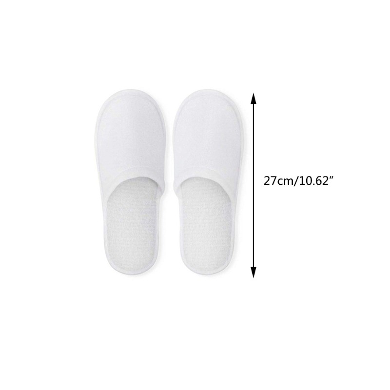 12 Pair Closed Toe Disposable Slippers Women Men Ultra Thin Brushed Plush Non-slip Disposable Slippers For Home Hotel Guest Use