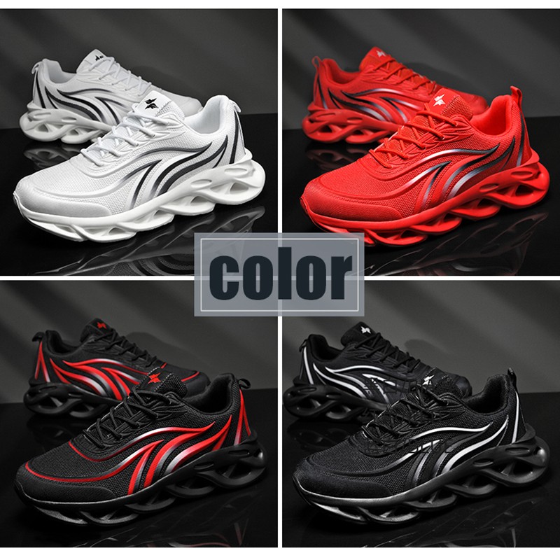 Men's Flame Printed Sneakers High Quality Mesh Weave Comfortable Running Shoes Men Sneakers Breathable Sneakers