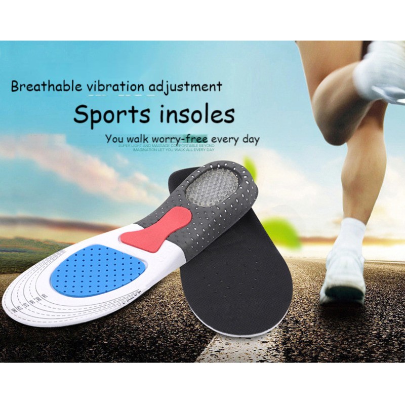 Cuttable Silicone Insoles for Shoe Men Women Orthotic Arch Support Sport Shoe Pad Soft Running Insert Cushion Memory Foam Insole