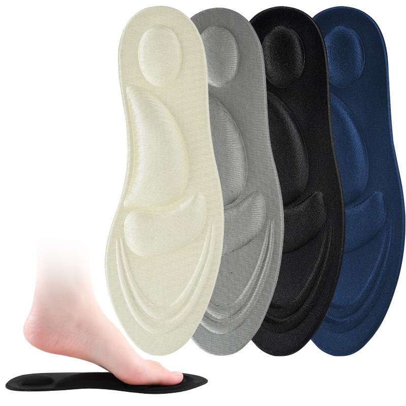 4D Massage Insoles Soft Sponge Arch Support Orthotic Foot Inner Pads For High Heel Shoes Men Women Cushion Soles Spurs