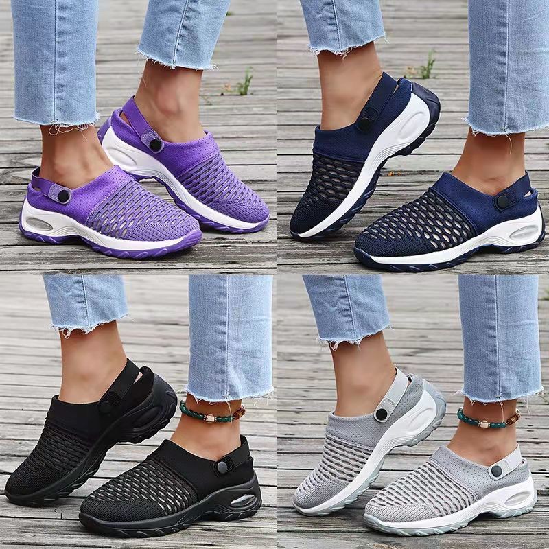 2021 new women's shoes non-slip platform sandals platform sandals women's breathable mesh sole outdoor walking slippers