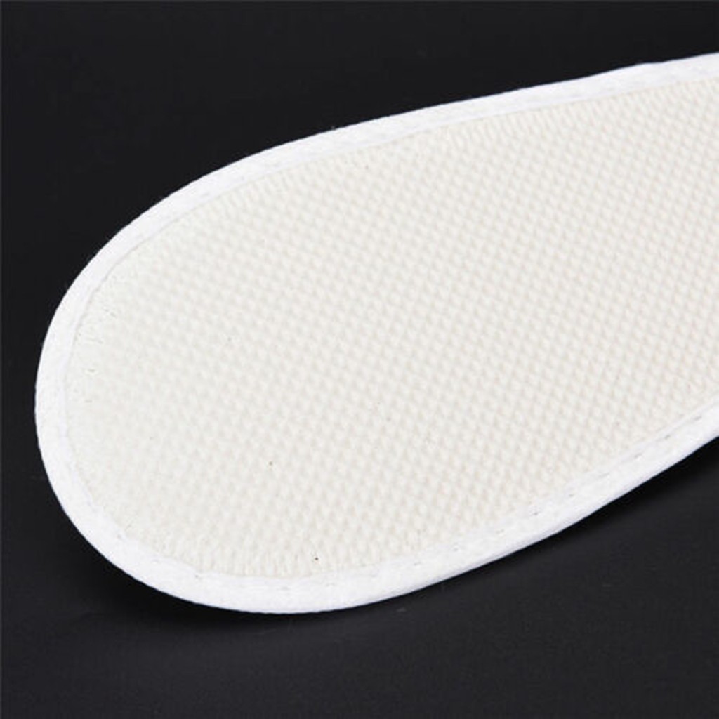 5-100 Pair Disposable Travel Hotel Slippers White Toweling Closed Toe Spa Shoes Bath Sets Bathroom Bathroom Shower Accessories