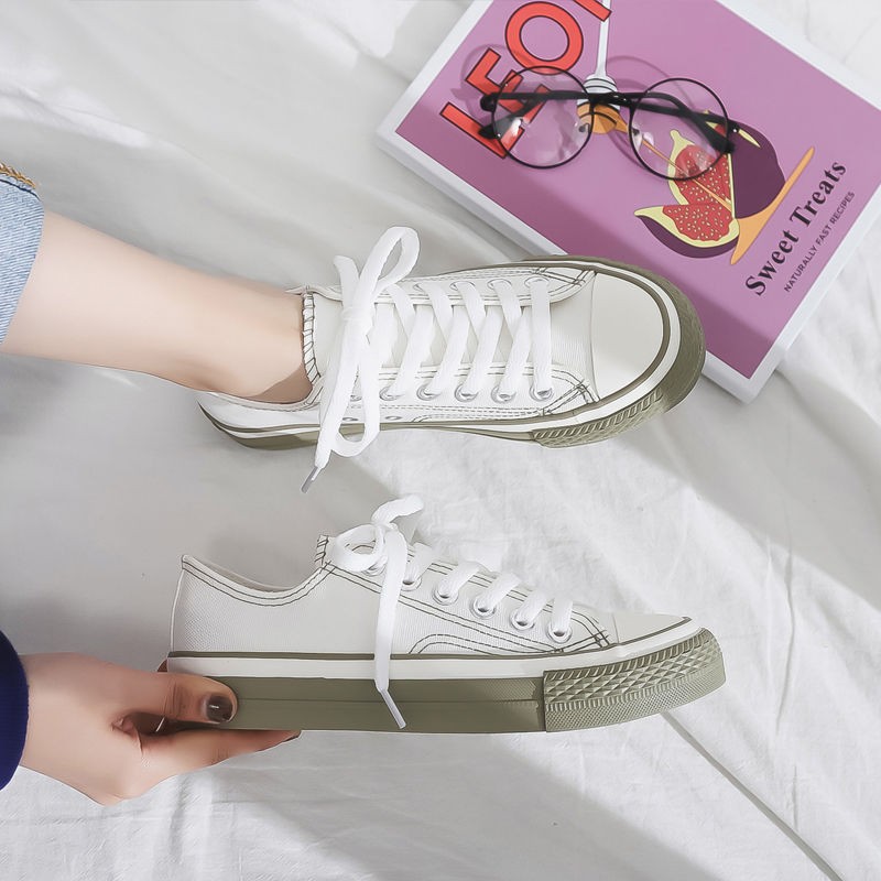 2022 Spring Basic Stylish Women Espadrilles Candy Color Students Outdoor Casual Canvas Sneakers White Concise Zapatillas Mujer