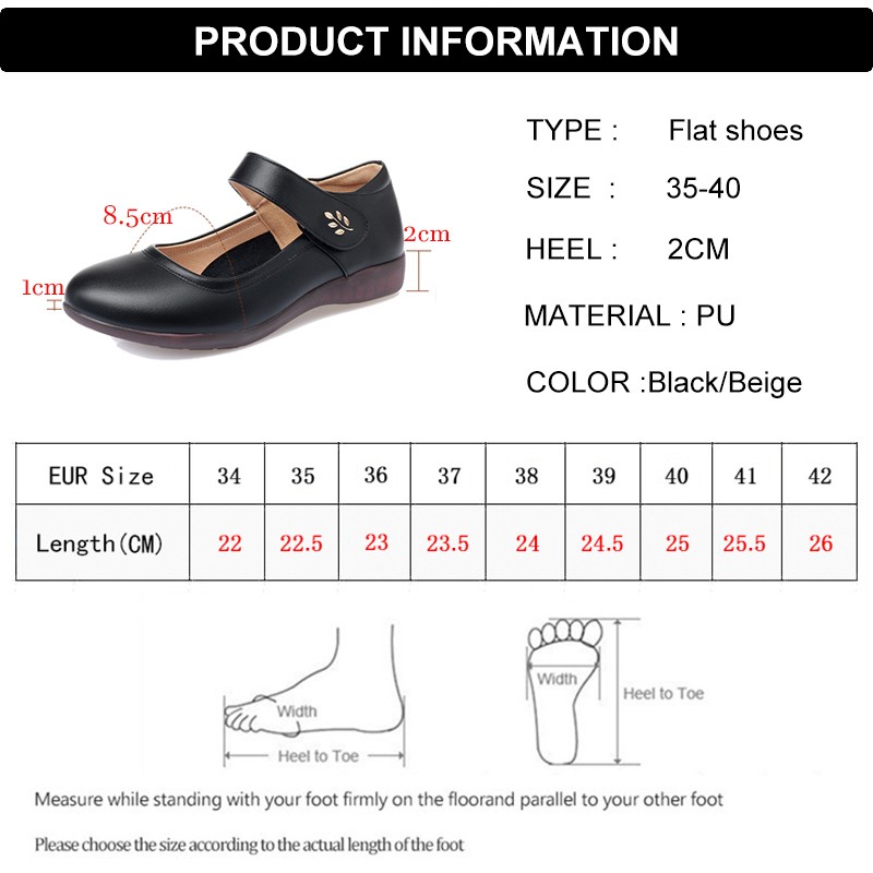 Rimocy Comfort Soft Bottom Flats Women Spring Flower Ankle Strap Flat Heels Mom Shoes Woman Beige PU Leather Light Nursing Shoes