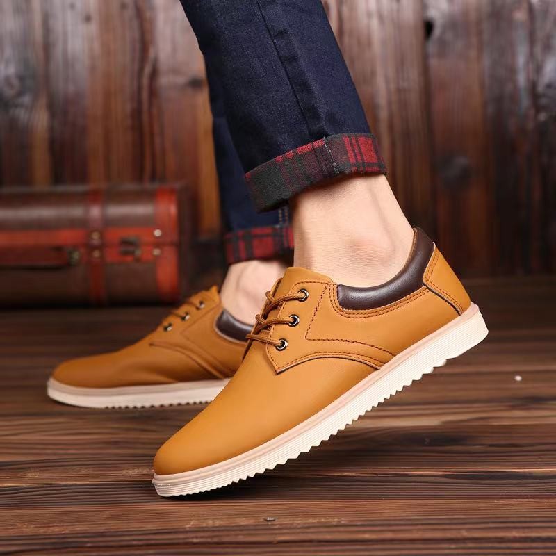 Leather casual shoes for men 2021 autumn winter original brand luxury platform oxfords shoes male walking breathable sneakers