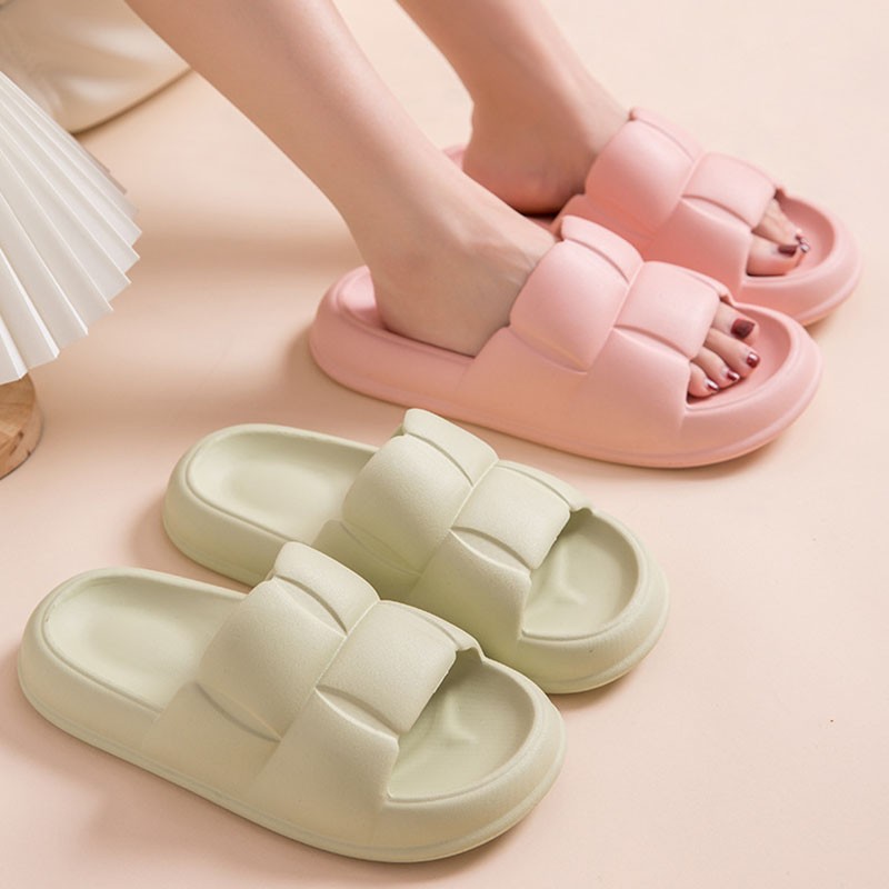 Super Soft Home Platform Slippers Comfortable Soft Bottom Non-slip Bath Shoes EVA Light Slides Couple Indoor Flip Flops