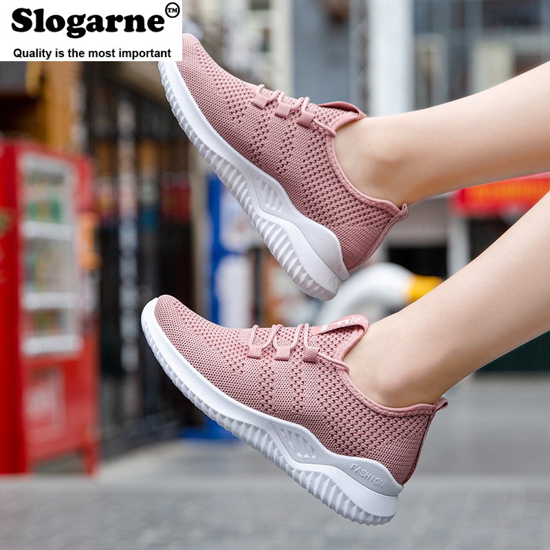 Women Spring Autumn New Sneakers Vulcanized Shoes Skateboard Lady Loafers Women Casual Shoes Flats Running Shoes Sneakers Knitting