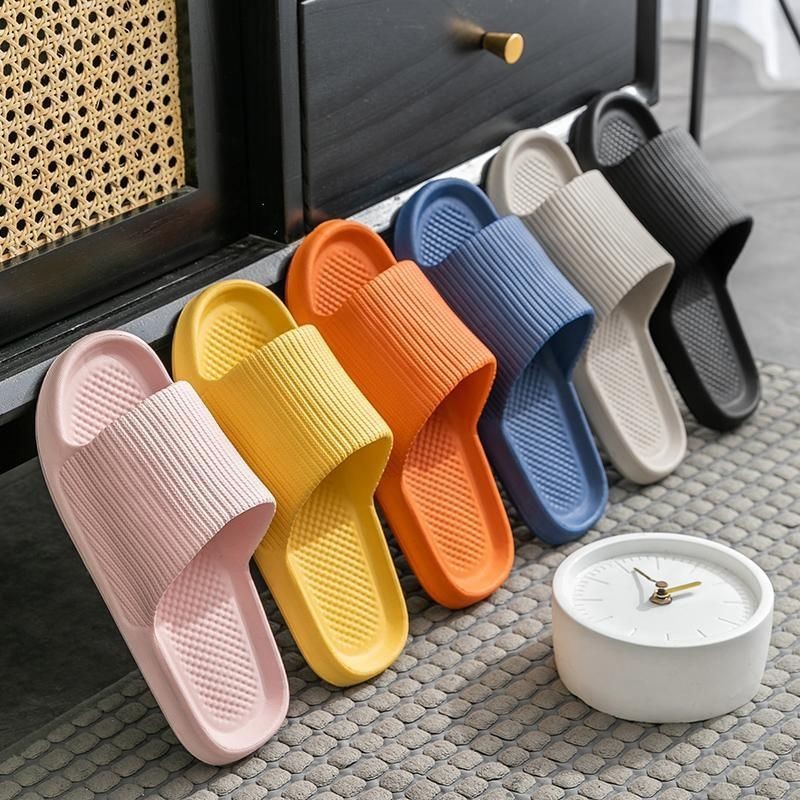 Summer Slippers Mute EVA Platform Sandals Women Slippers Soft Bottom Indoor Men Summer Deodorant Non-slip Household Flip Flops