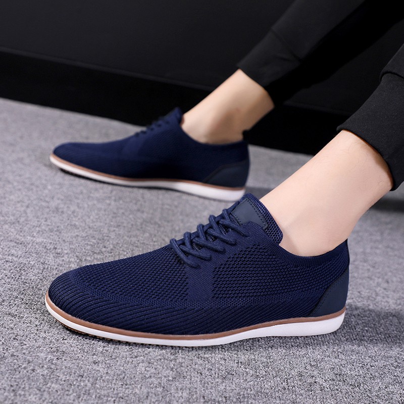 2022 new summer men's British-style shoes classic light breathable mesh flat shoes fashion casual business dress shoes large size