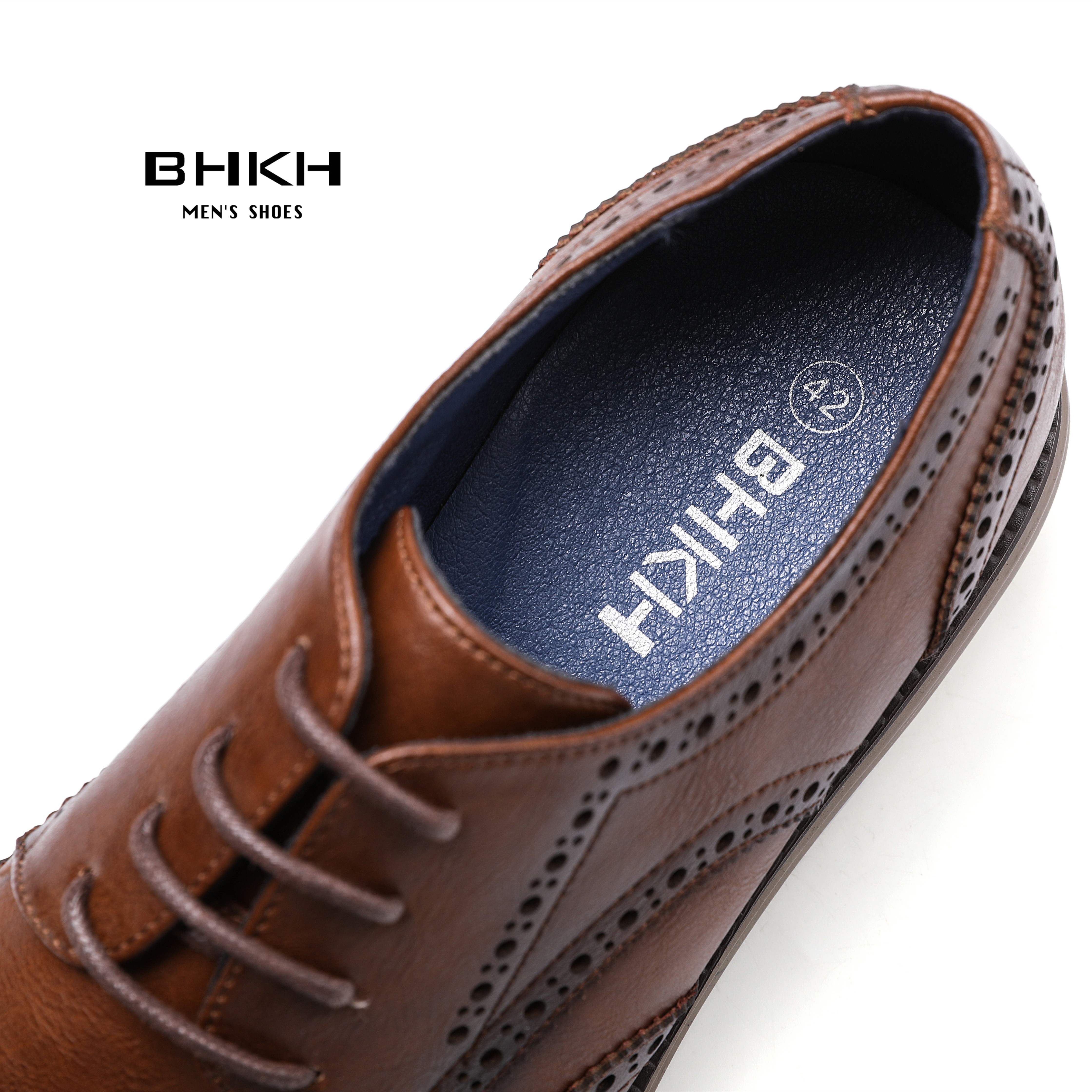 BHKH 2022 Autumn Mens Dress Shoes Genuine Leather Lace-up Men Casual Shoes Smart Business Office Work Shoes Men Shoes