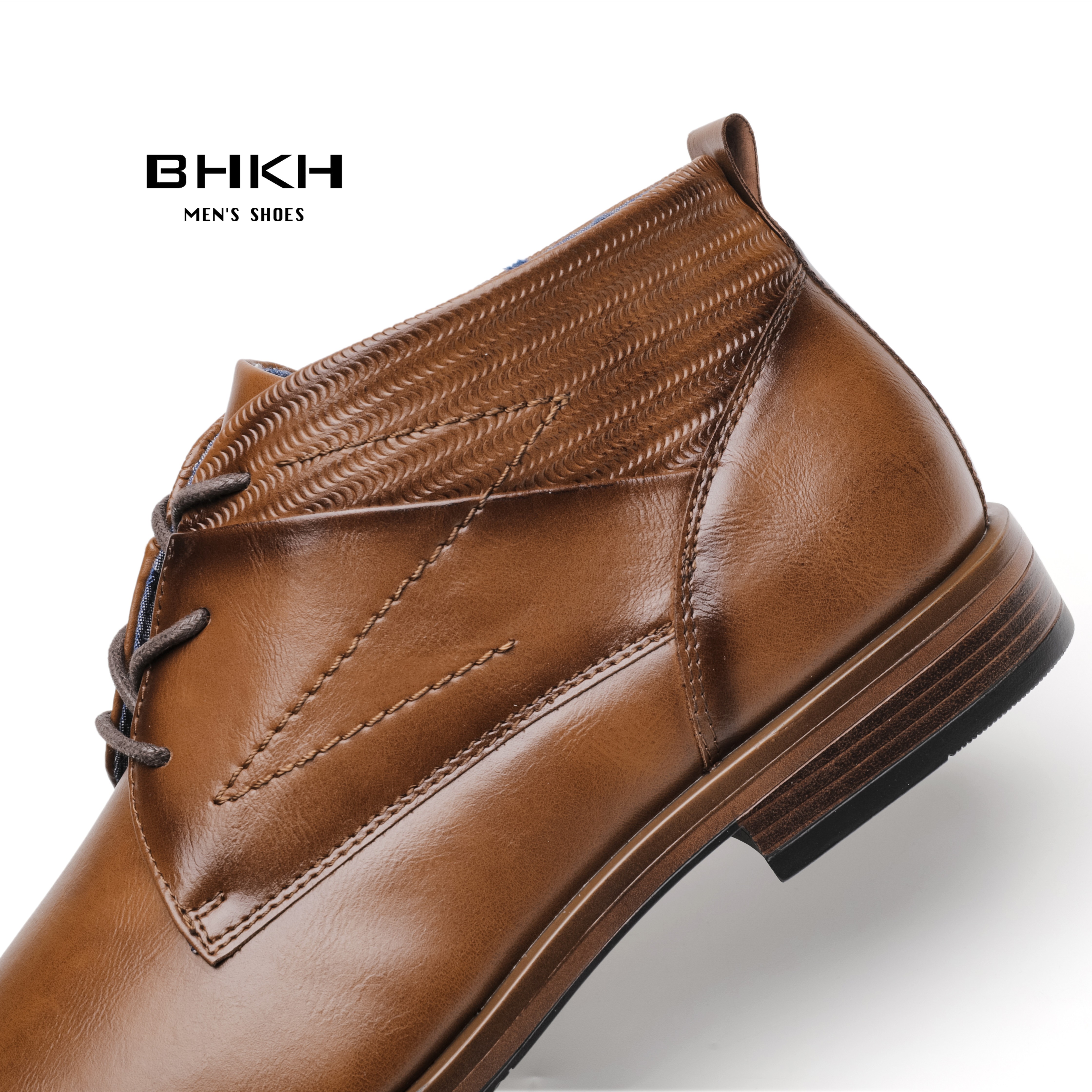 BHKH 2022 Autumn/Winter Men Boots Lace-up Ankle Boots Formal Business Dress Shoes Work Formal Office Man Classic Shoes