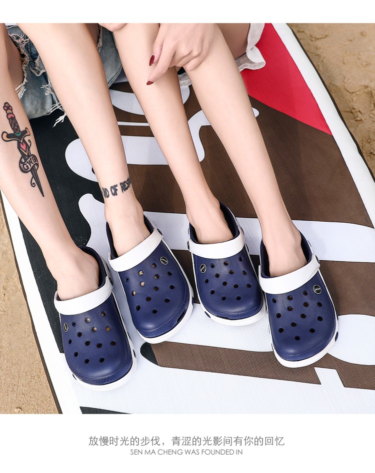 Sandals 2021 summer hole shoes men's non-slip soft-soled lovers beach shoes men's sandals trendy outdoor slippers men's shoes