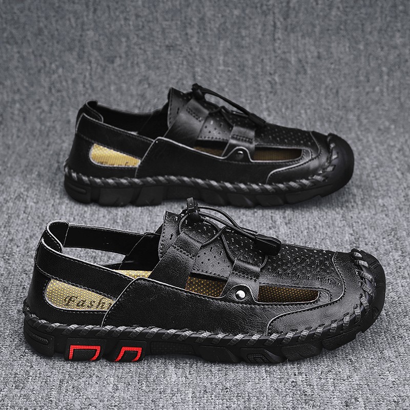 Men's shoes 2022 summer fashion casual beach non-slip rubber outdoor breathable non-slip high quality genuine leather trekking