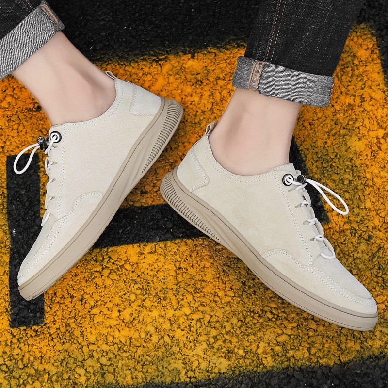 Men's Suede Sneakers, Comfortable Breathable Sneakers, Fashion Loafers