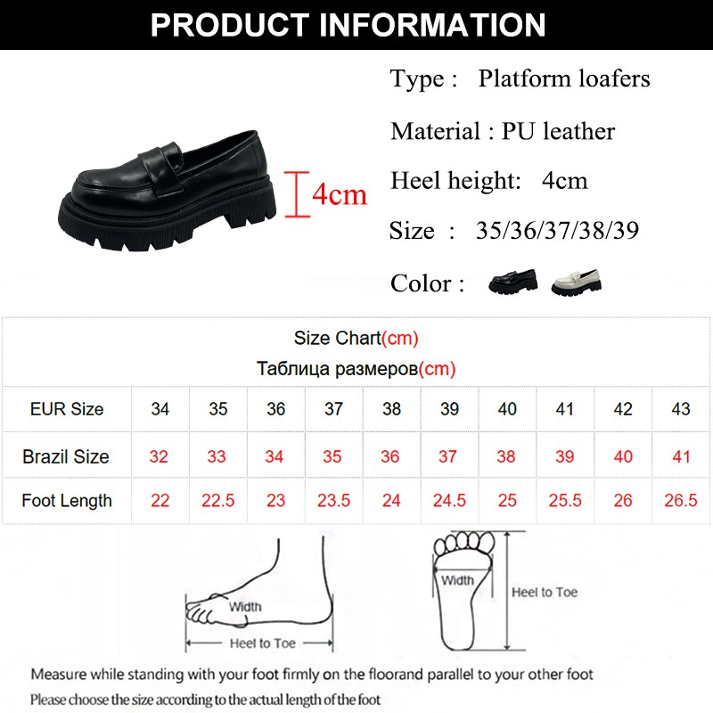 Rimocy Thick Sole Platform Women Shoes Fashion Black PU Lether Loafers Female 2022 Spring Comfortable Slip On Casual Shoes Woman