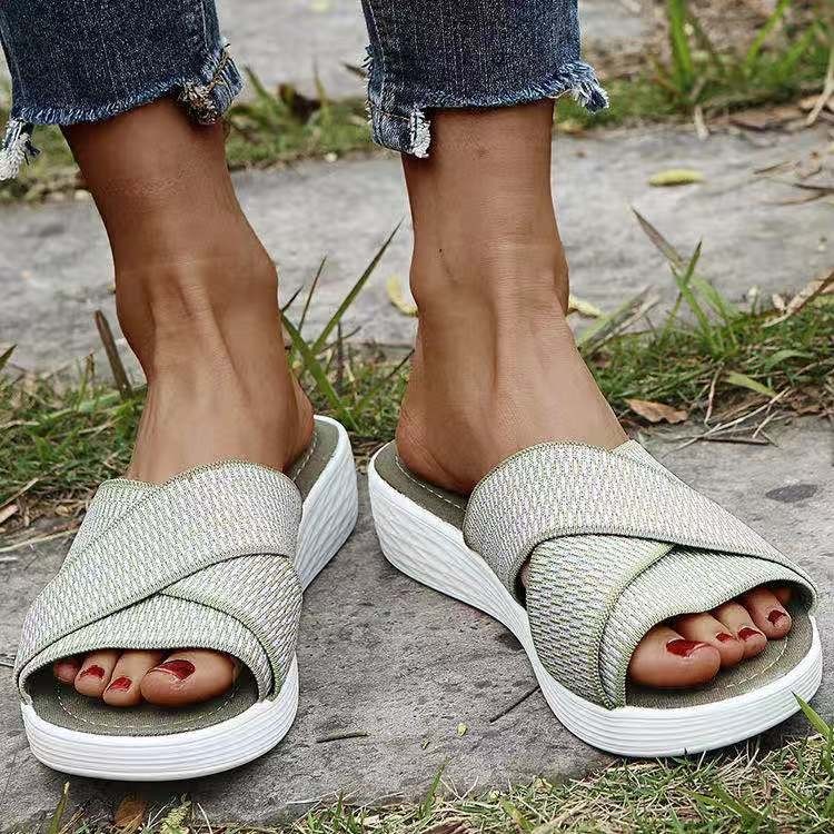 Slippers Women Shoes 2021 Summer Flats Platform Sandals Soft Ladies Casual Beach Shoes Woman Flip Flops Female Slides 43